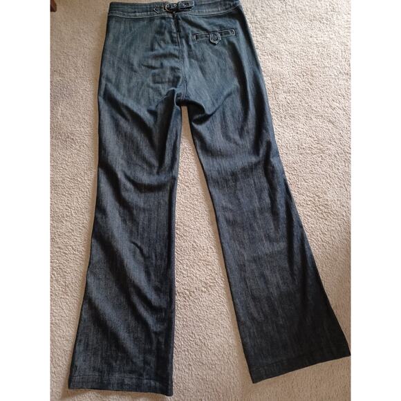 7 FOR ALL MANKIND Button Fly Wide Flare Boot Leg Jeans Size 29 - Picture 3 of 7